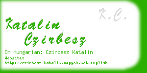 katalin czirbesz business card